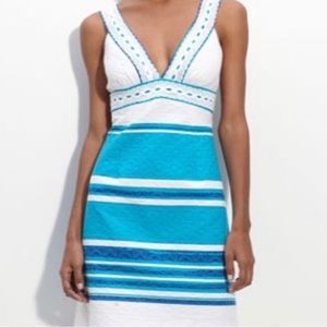TRINA TURK Blue Horizon Jacquard Dress